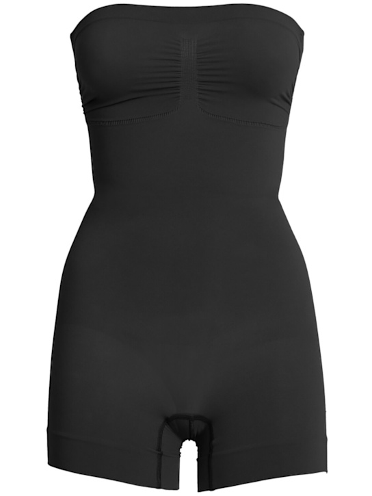 Skims: Shortie strapless bodysuit - Onyx - women_0 | Luisa Via Roma