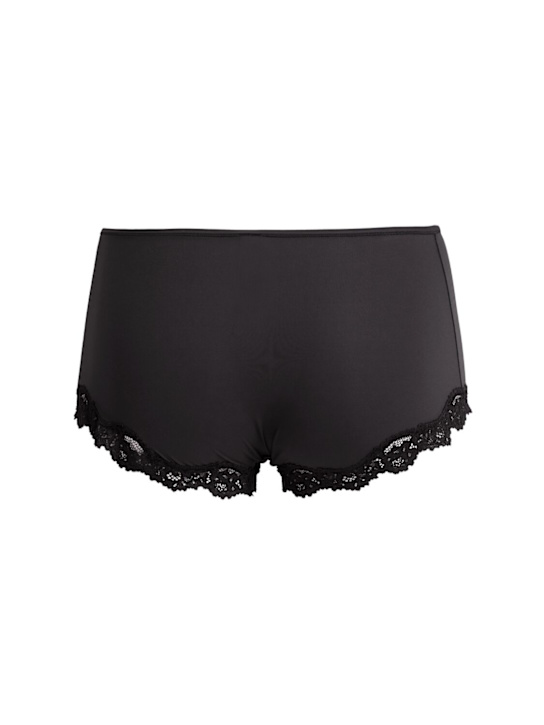 Skims: Lace trim boy shorts - Ónix - women_1 | Luisa Via Roma