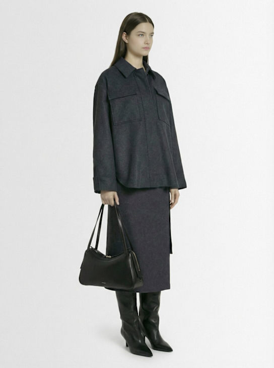 Jil Sander: Medium Dune leather shoulder bag - women_1 | Luisa Via Roma