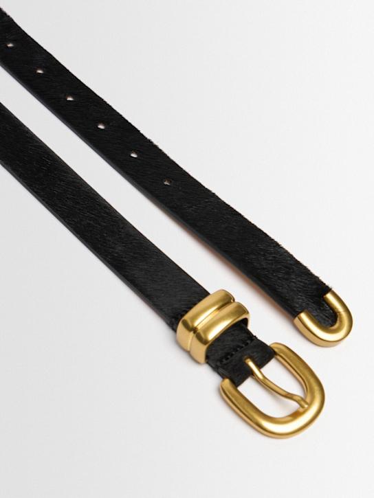 By Malene Birger: Zoilo ponyhair belt - Black - women_1 | Luisa Via Roma