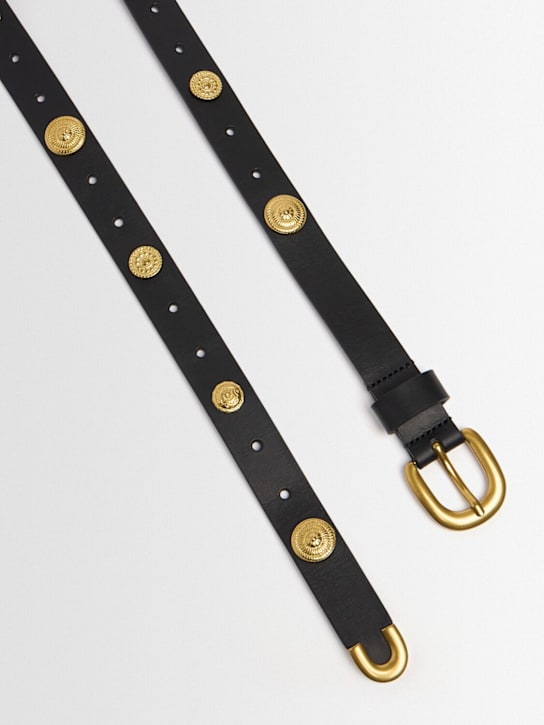By Malene Birger: Safa leather belt - Black - women_1 | Luisa Via Roma