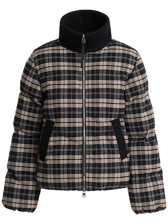 Varley: Bryony短款蓬松夹克 - Navy Check - women_0 | Luisa Via Roma