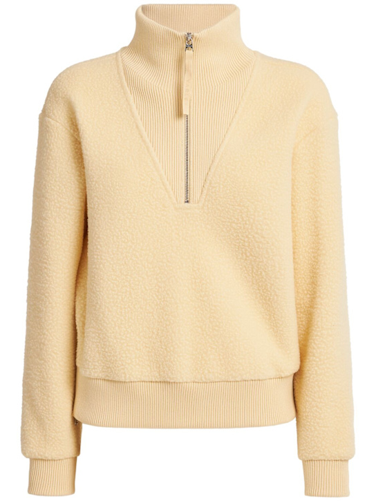 Varley: Jaylin half-zip teddy jacket - Reed Yellow - women_0 | Luisa Via Roma