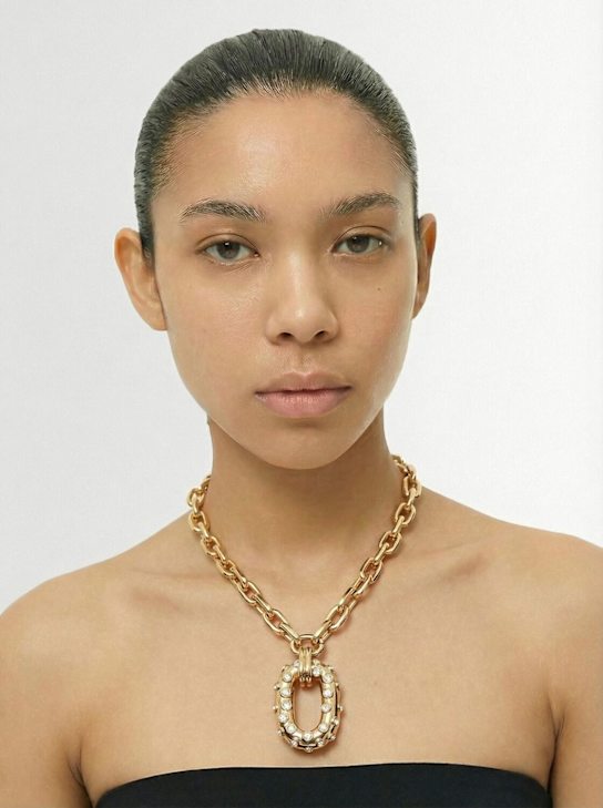 Rabanne: Chain necklace - Gold - women_1 | Luisa Via Roma