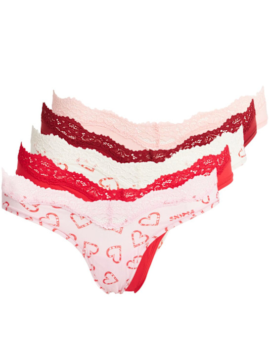 Skims: Pack of 5 thongs - Candy Heart Mul - women_0 | Luisa Via Roma