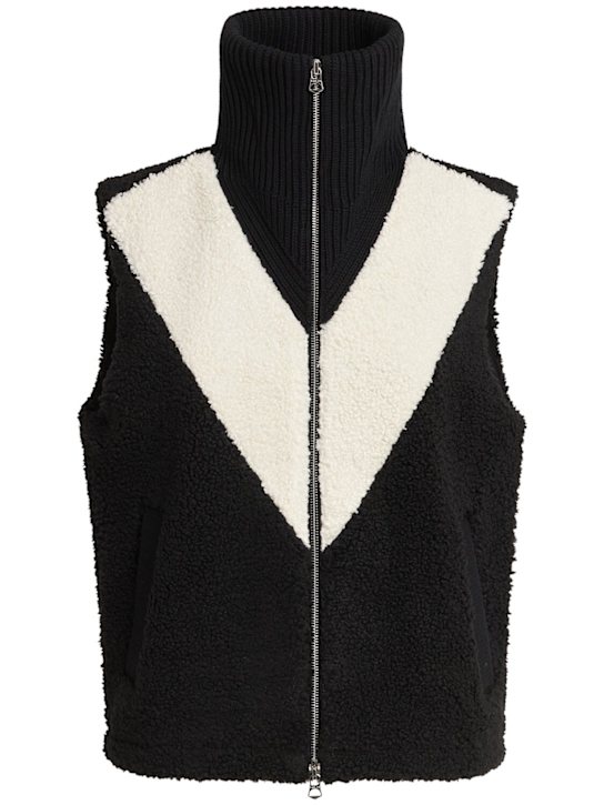 Varley: Caspian Sherpa vest - Black - women_0 | Luisa Via Roma