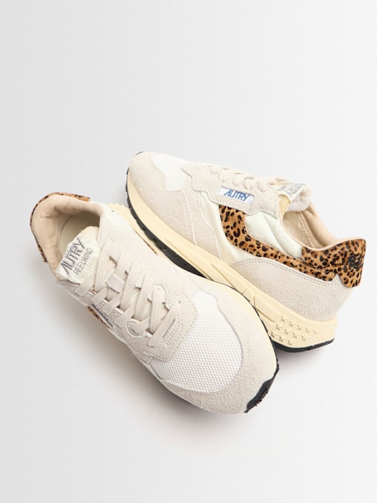 Autry: Reelwind Low sneakers - Blanc/Léopard - women_1 | Luisa Via Roma