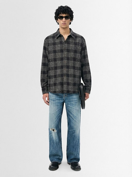 Our Legacy: Cotton shirt - Grey/Black - men_1 | Luisa Via Roma