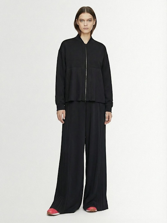 Nike: Pantalon à plis - Black/Sail - women_1 | Luisa Via Roma