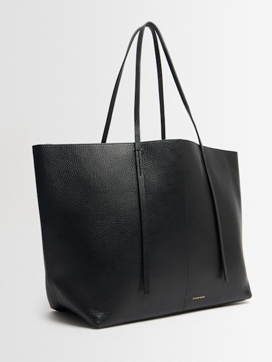 By Malene Birger: Abilla grain leather tote bag - 黑色 - women_1 | Luisa Via Roma