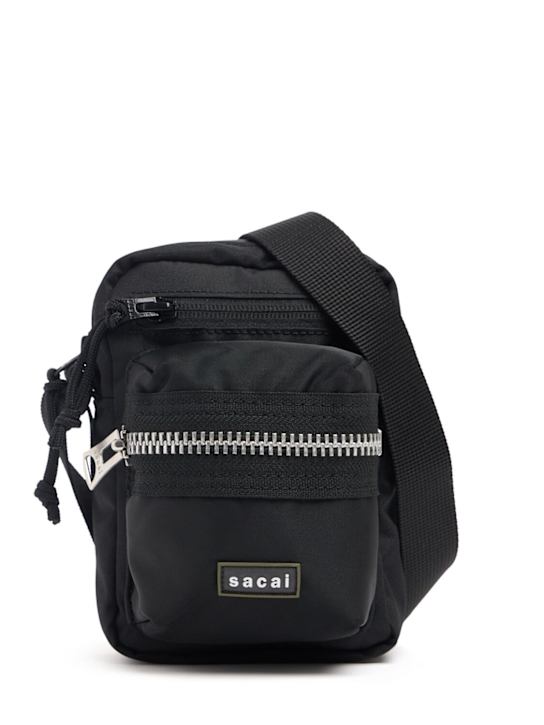 Sacai: Pocket pouch crossbody bag - Black - men_0 | Luisa Via Roma