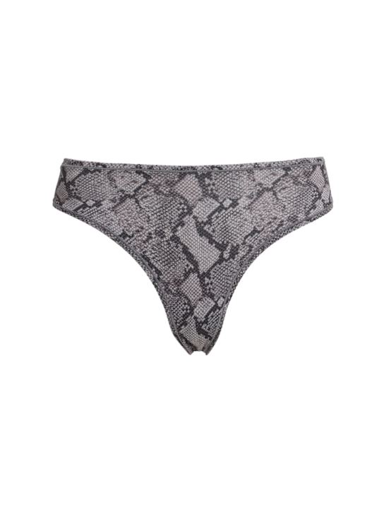 Skims: Nylon blend thong - Shadow Snake - women_0 | Luisa Via Roma