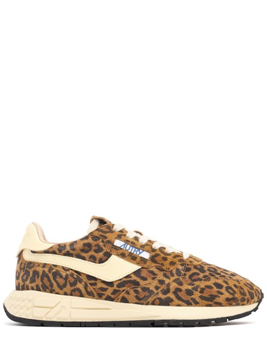 Autry: Reelwind Low sneakers - Leopard/Rutabag - women_0 | Luisa Via Roma