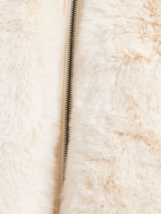 Skims: Cropped plush zip jacket - Egret - women_1 | Luisa Via Roma