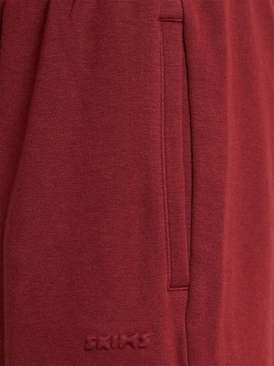 Skims: Cotton blend classic straight leg pants - Merlot - women_1 | Luisa Via Roma