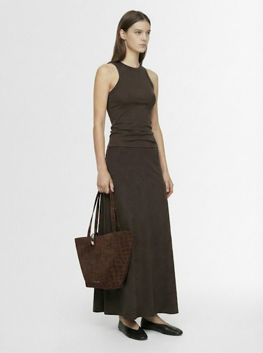 Jacquemus: Bolso tote Le Bambola Moyen de ante - Café Oscuro - women_1 | Luisa Via Roma