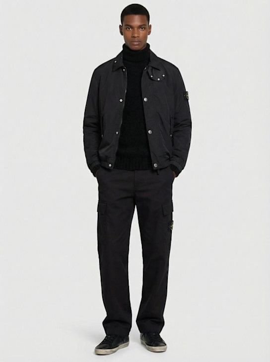 Stone Island: Light poly blend jacket - Black - men_1 | Luisa Via Roma