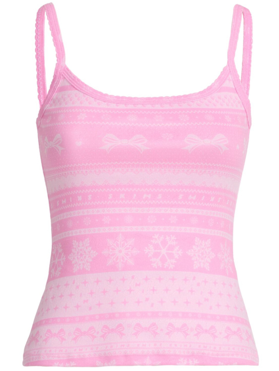 Skims: Cami stretch tech top - Bubble Gum Bow - women_0 | Luisa Via Roma