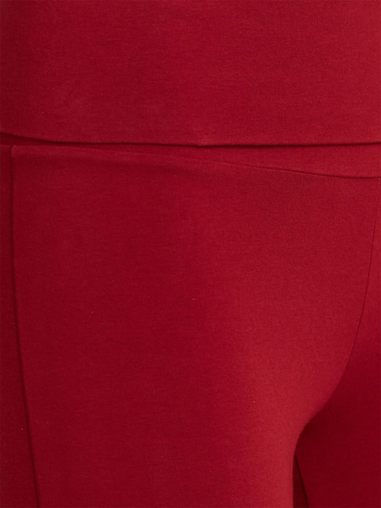 Skims: Cotton fold-over flared pants - Brick - women_1 | Luisa Via Roma