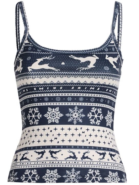 Skims: Cami弹力科技上衣 - Navy Deer Fairi - women_0 | Luisa Via Roma