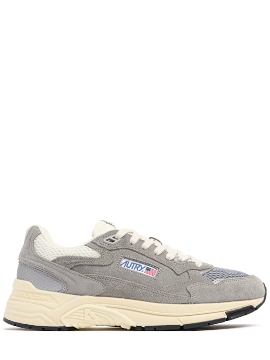 Autry: Hyperway low sneakers - Plumbeo/Silver - men_0 | Luisa Via Roma