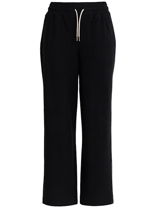 Varley: Straight leg joggers - Black/Snow - women_0 | Luisa Via Roma