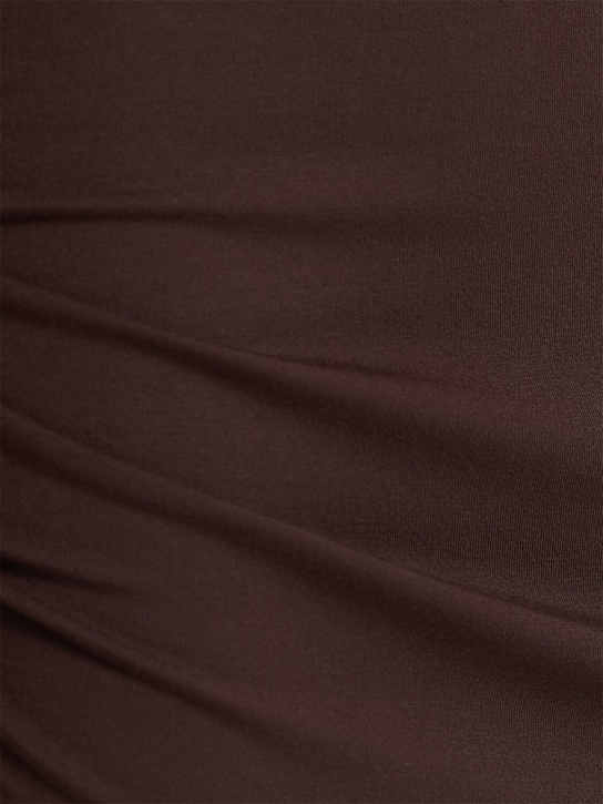 Skims: Long sleeved crewneck mini dress - Espresso - women_1 | Luisa Via Roma