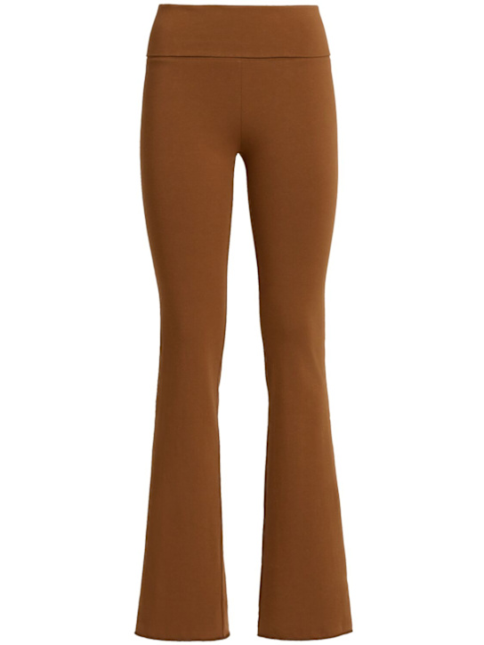 Skims: Cotton fold-over flared pants - 누드 - women_0 | Luisa Via Roma