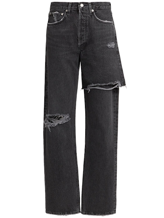 Agolde: Amryn mid rise straight jeans - Black - women_0 | Luisa Via Roma