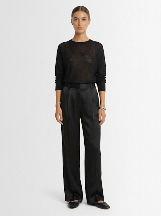 1929: Soffio羊绒圆领毛衣 - 黑色 - women_1 | Luisa Via Roma