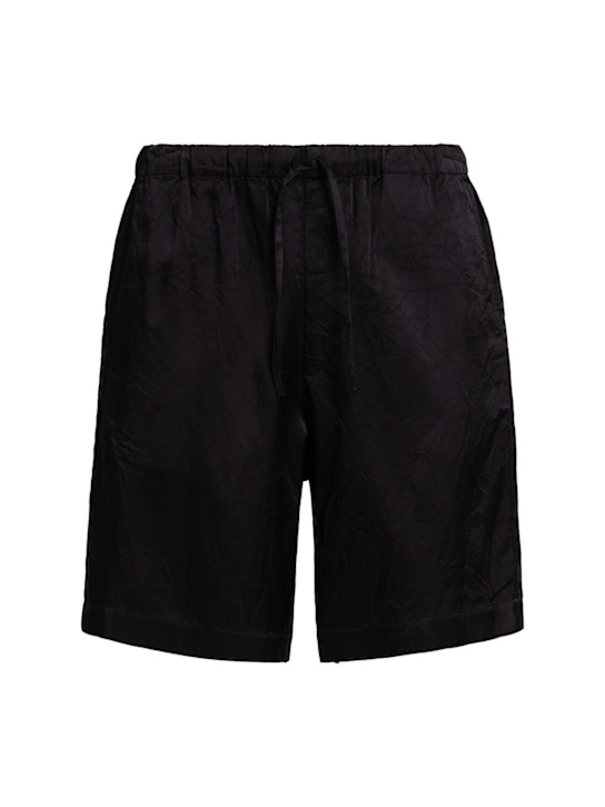 Dries Van Noten: Piperi fluid shorts - Black - men_0 | Luisa Via Roma