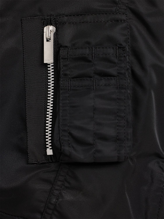 Sacai: Suiting & nylon twill jacket - Black - women_1 | Luisa Via Roma