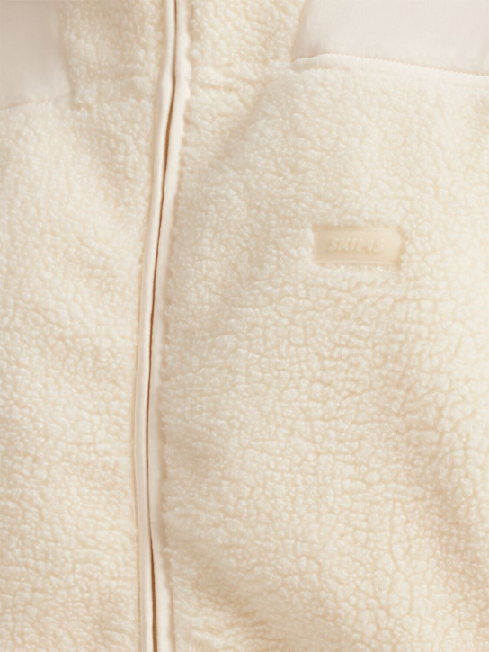 Skims: Teddy boxy zip up jacket - エクリュ - women_1 | Luisa Via Roma