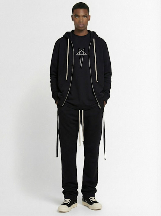 Rick Owens DRKSHDW: Berlin drawstring pants - Black - men_1 | Luisa Via Roma