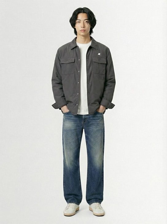 K-Way: Umbert plain warm nylon shirt jacket - men_1 | Luisa Via Roma