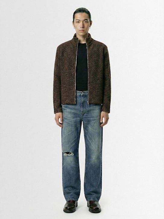 Our Legacy: Full-zip wool blend polo - men_1 | Luisa Via Roma