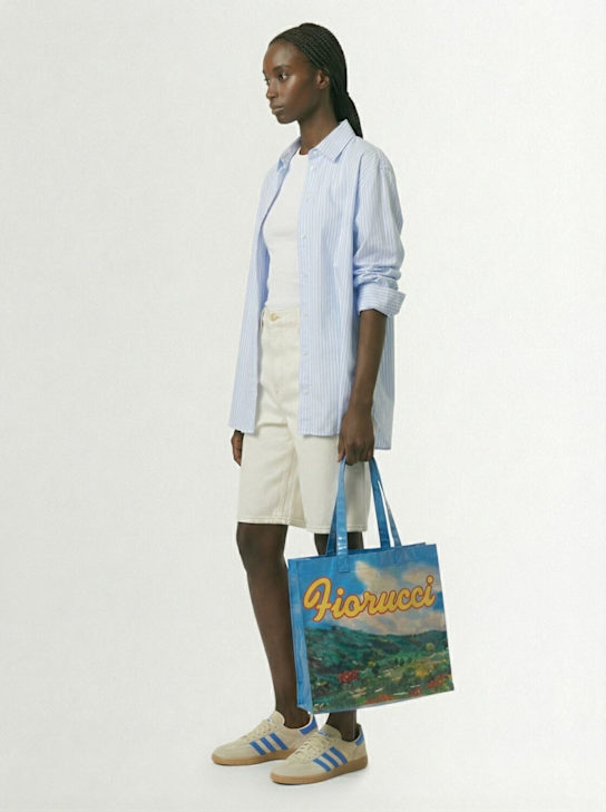 Fiorucci: Maxi Portofino postcard print tote bag - women_1 | Luisa Via Roma