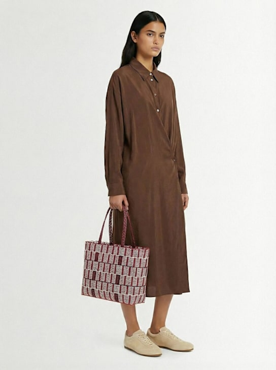 Rayas Collective: Large woven basket bag - Panna Cotta - women_1 | Luisa Via Roma