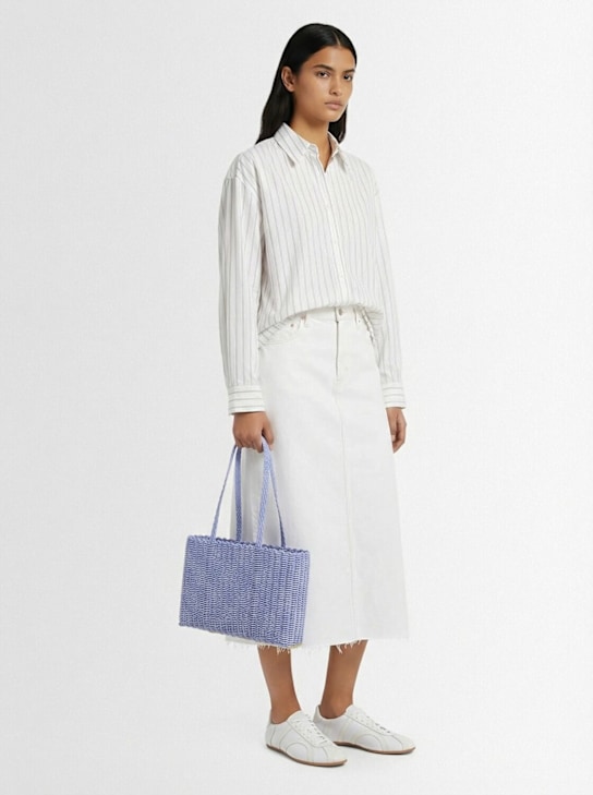 Rayas Collective: Elongated woven shoulder bag - Jet Set - women_1 | Luisa Via Roma