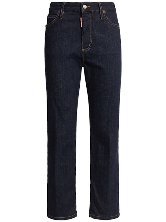 Dsquared2: Jean droit en denim Boston - Bleu - women_0 | Luisa Via Roma