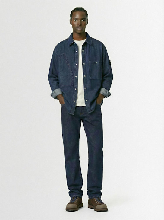 Stone Island: DENIM RESEARCH Denim jeans - Indigo - men_1 | Luisa Via Roma