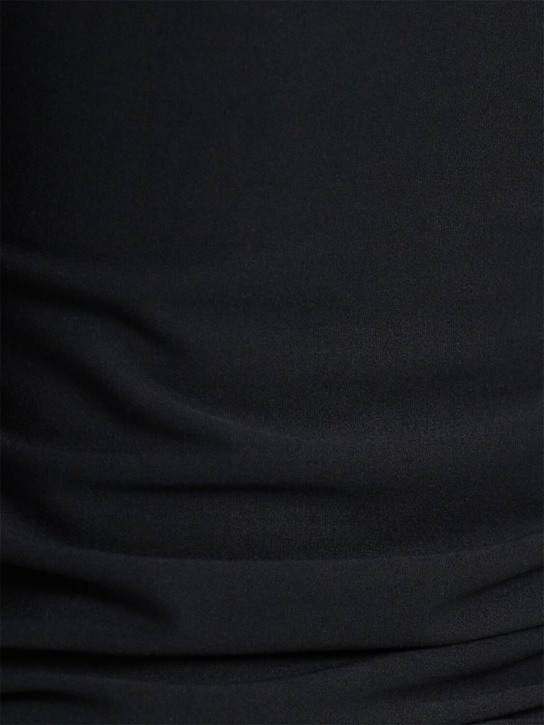 Skims: Long sleeved crewneck mini dress - Obsidian - women_1 | Luisa Via Roma