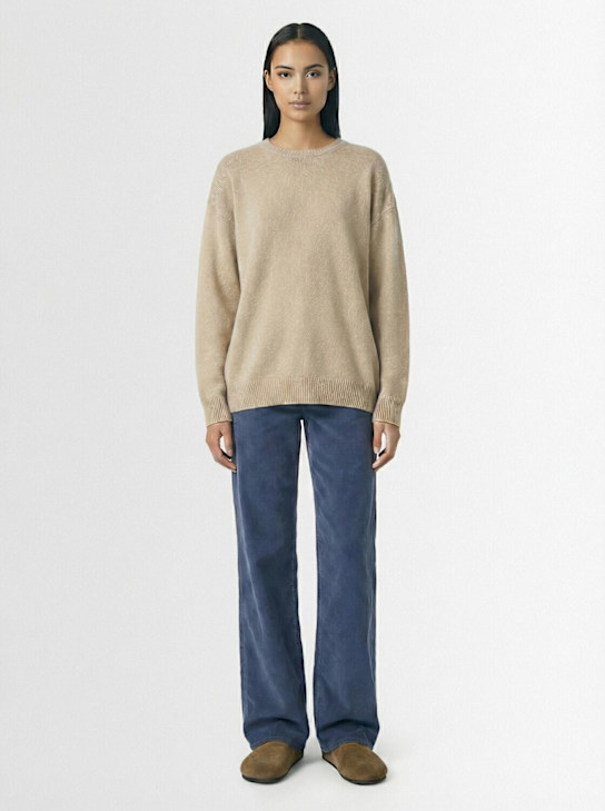 1929: Eremo Eco-Cashmere圆领毛衣 - 米黄色 - women_1 | Luisa Via Roma