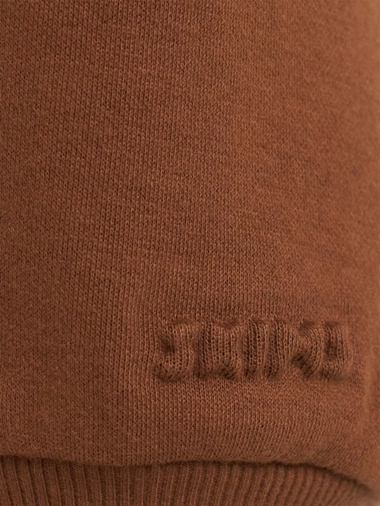 Skims: Cotton blend classic zip-up hoodie - Bison - women_1 | Luisa Via Roma