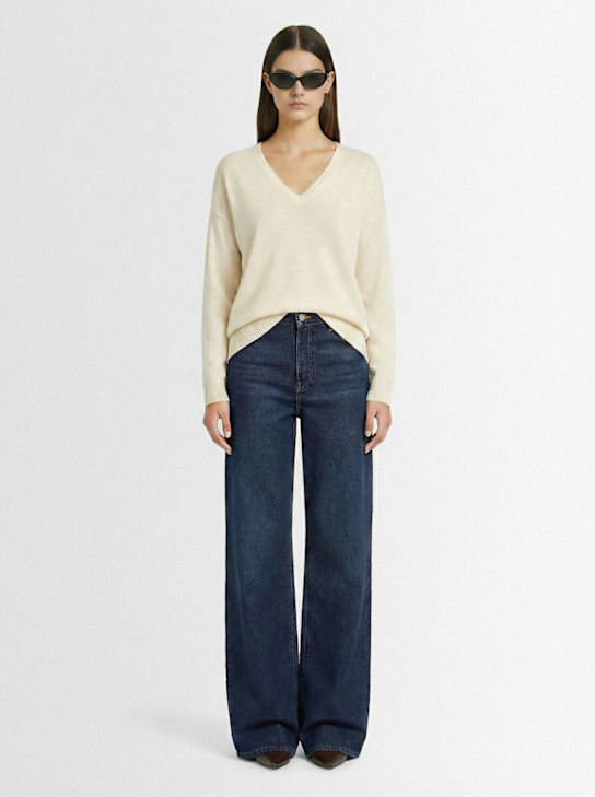 1929: Aura羊绒V领毛衣 - 米白色 - women_1 | Luisa Via Roma