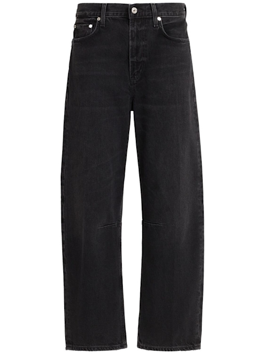 CITIZENS OF HUMANITY: Miro mid rise denim wide jeans - Black - women_0 | Luisa Via Roma