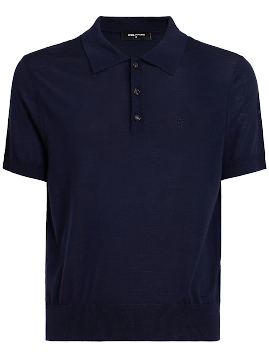 Dsquared2: Polo de punto - Azul Marino - men_0 | Luisa Via Roma