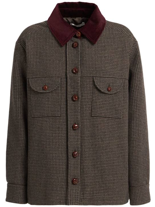 Blazé Milano: Chaqueta de lana - Gris/Multicolor - women_0 | Luisa Via Roma