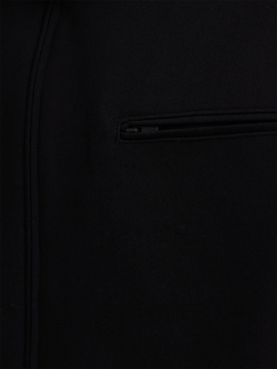 Fear of God ESSENTIALS: Bonded canvas zip-up jacket - Jet Black - men_1 | Luisa Via Roma