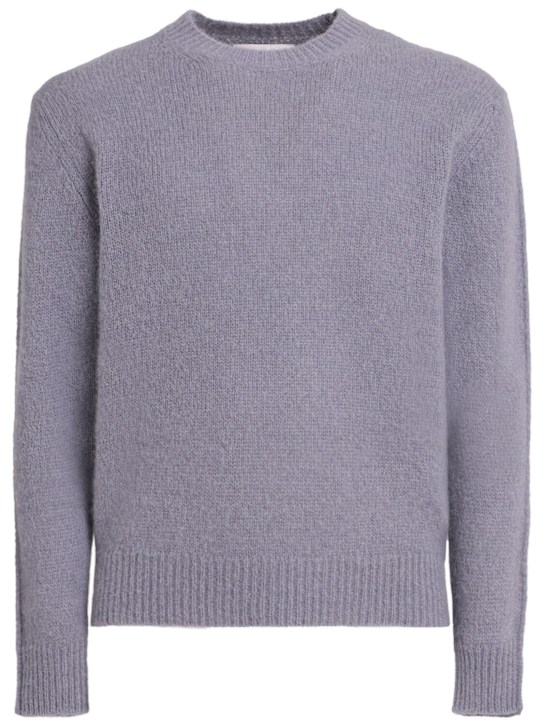 Seven Gauge: Alpaca blend knit crewneck sweater - men_0 | Luisa Via Roma